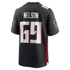 A.Falcons #69 Jack Nelson Black Fotopoulosg Team Game Jersey