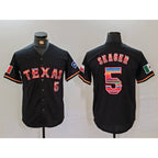 Texas Rangers #5 Corey Seager Black Fotopoulosg Rainbow Mexico Cool Base Stitched Jersey