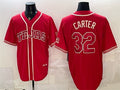 Texas Rangers #32 Evan Carter Red Fotopoulosg 2026 City Connect Stadium Stitched Jersey