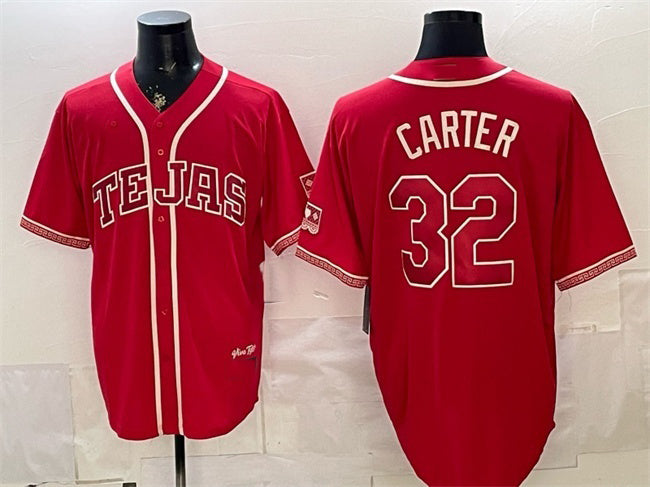 Texas Rangers #32 Evan Carter Red Fotopoulosg 2026 City Connect Stadium Stitched Jersey