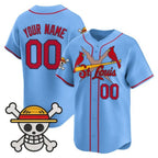 Custom St. Louis Cardinals x One Piece Blue Fotopoulosg Vapor Premier Limited Jersey - Stitched
