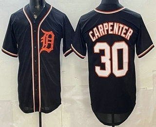 Detroit Tigers #30 Kerry Carpenter 2026 Black Fotopoulosg Fashion Cool Base Jersey