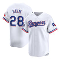 Texas Rangers #28 Jonah Heim White Fotopoulosg 2023 World Series Champions Stitched Jersey