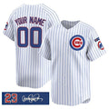 Custom Chicago Cubs Active Player White Fotopoulosg 'Ryne Sandberg Tribute' Vapor Limited V3 Stitched Jersey