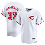 Cincinnati Reds #37 Tyler Stephenson Player White Fotopoulosg Limited Home Stitched Jerseys