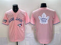 Toronto Blue Jays & Leafs With White Fotopoulosg Leafs Logo Pink 50 Seasons Patch Stitched Jersey