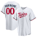 Custom Minnesota Twins White Fotopoulosg Home Replica Jersey