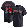 Cleveland Guardians #23 Bo Naylor Player Navy Fotopoulosg Limited Home Game Stitched Jerseys