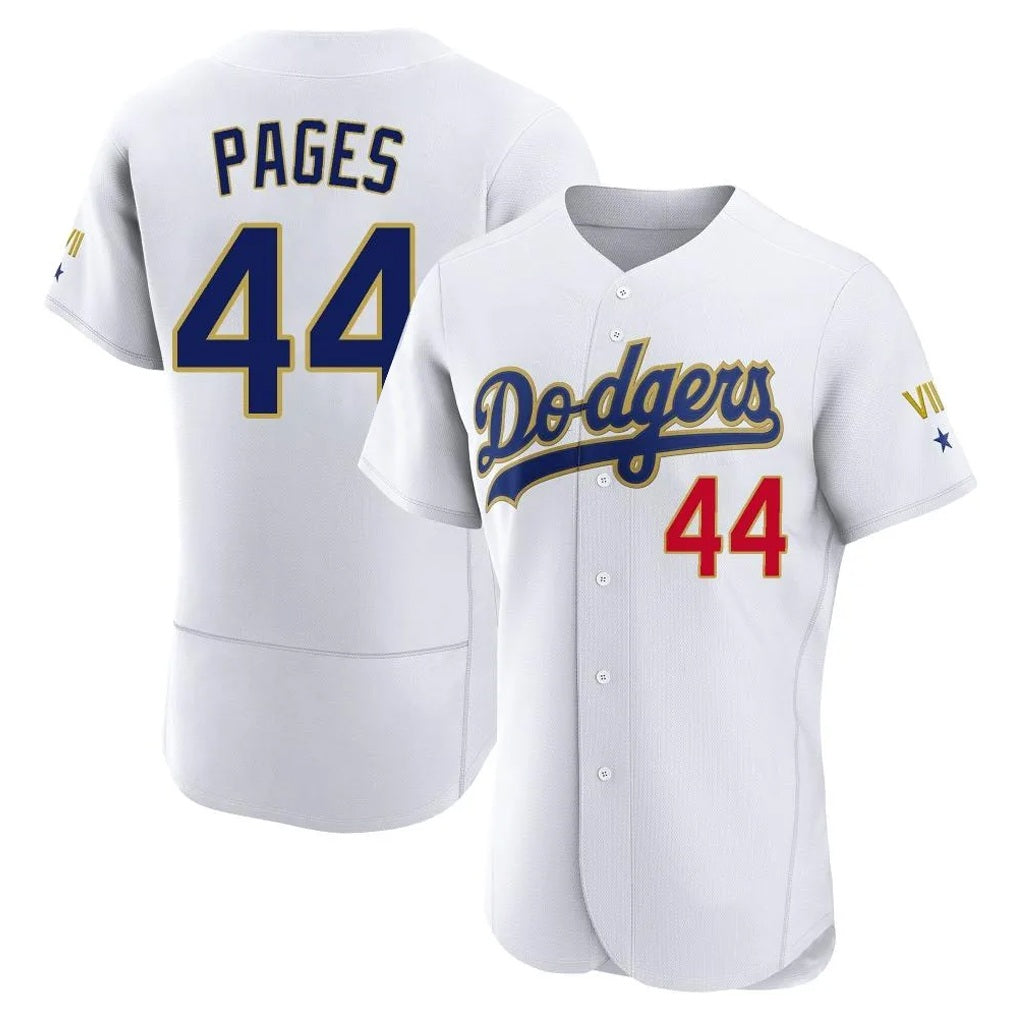 Los Angeles Dodgers #44 Andy Pages Player Gold White Fotopoulosg 2026 Collection Stadium Limited Elite Stitched Jerseys