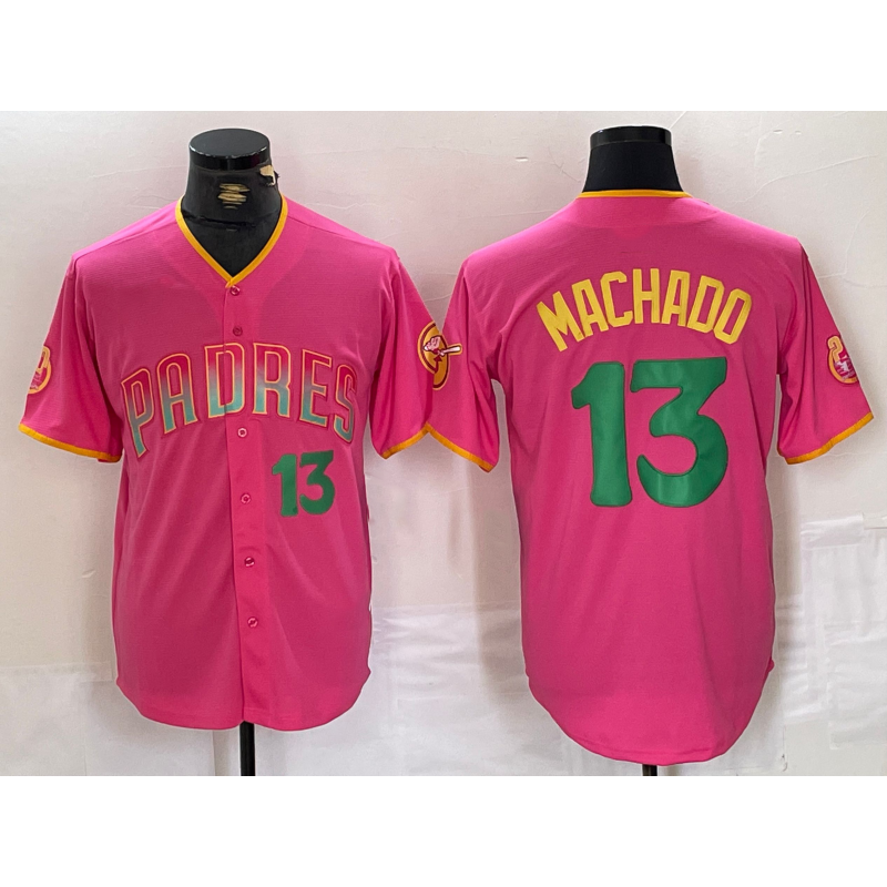 San Diego Padres #13 Manny Machado Pink Fotopoulosg Cool Base Stitched Jerseys