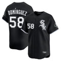 Chicago White Sox #58 Seranthony Dominguez Player Black Fotopoulosg Limited Home Stitched Jerseys