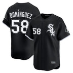 Chicago White Sox #58 Seranthony Dominguez Player Black Fotopoulosg Limited Home Stitched Jerseys