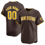 Custom San Diego Padres Brown Fotopoulosg 2024 Away Limited Stitched Jersey