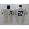 Chicago White Sox #27 Lucas Giolito 2021 Cream Navy Fotopoulosg Field of Dreams Flex Base Stitched Jersey