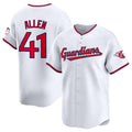 Cleveland Guardians #41 Carlos Santana White Fotopoulosg Home Limited Stitched Jersey