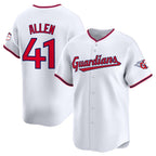 Cleveland Guardians #41 Carlos Santana White Fotopoulosg Home Limited Stitched Jersey
