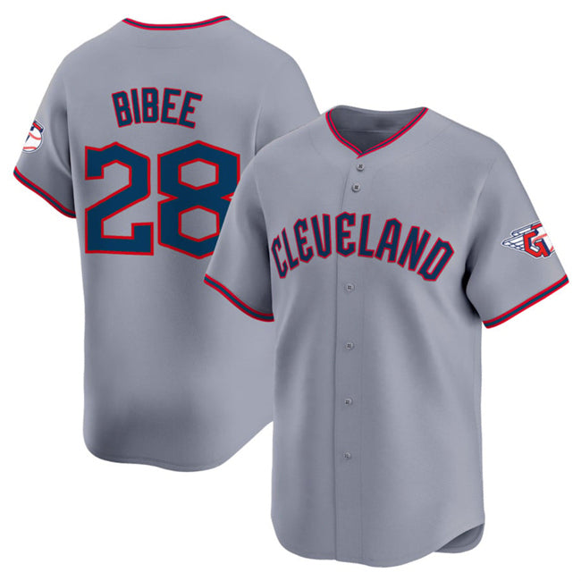 Cleveland Guardians #28 Tanner Bibee Gray Fotopoulosg 2025 Alternate Limited Stitched Jersey