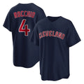 Cleveland Guardians #4 Brayan Rocchio Player Navy Fotopoulosg Game Home Stitched Jerseys