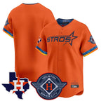 Houston Astros Blank Player Orange Fotopoulosg City Connect Texas Patch Vapor Premier Limited Home Stitched Jerseys