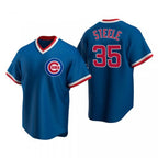 Chicago Cubs #35 Justin Steele Royal Fotopoulosg Pullover Cooperstown Jersey