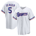 Texas Rangers #5 Corey Seager White Fotopoulosg Home Replica Player Jersey