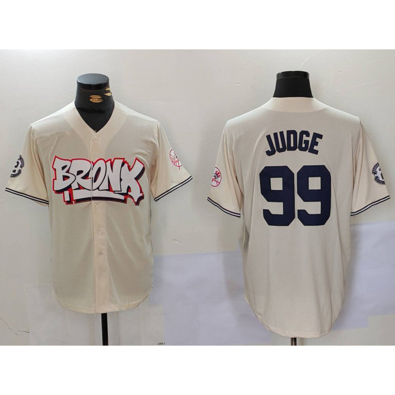New York Yankees #99 Aaron Judge Cream Fotopoulosg Limited Stitched Jersey 2