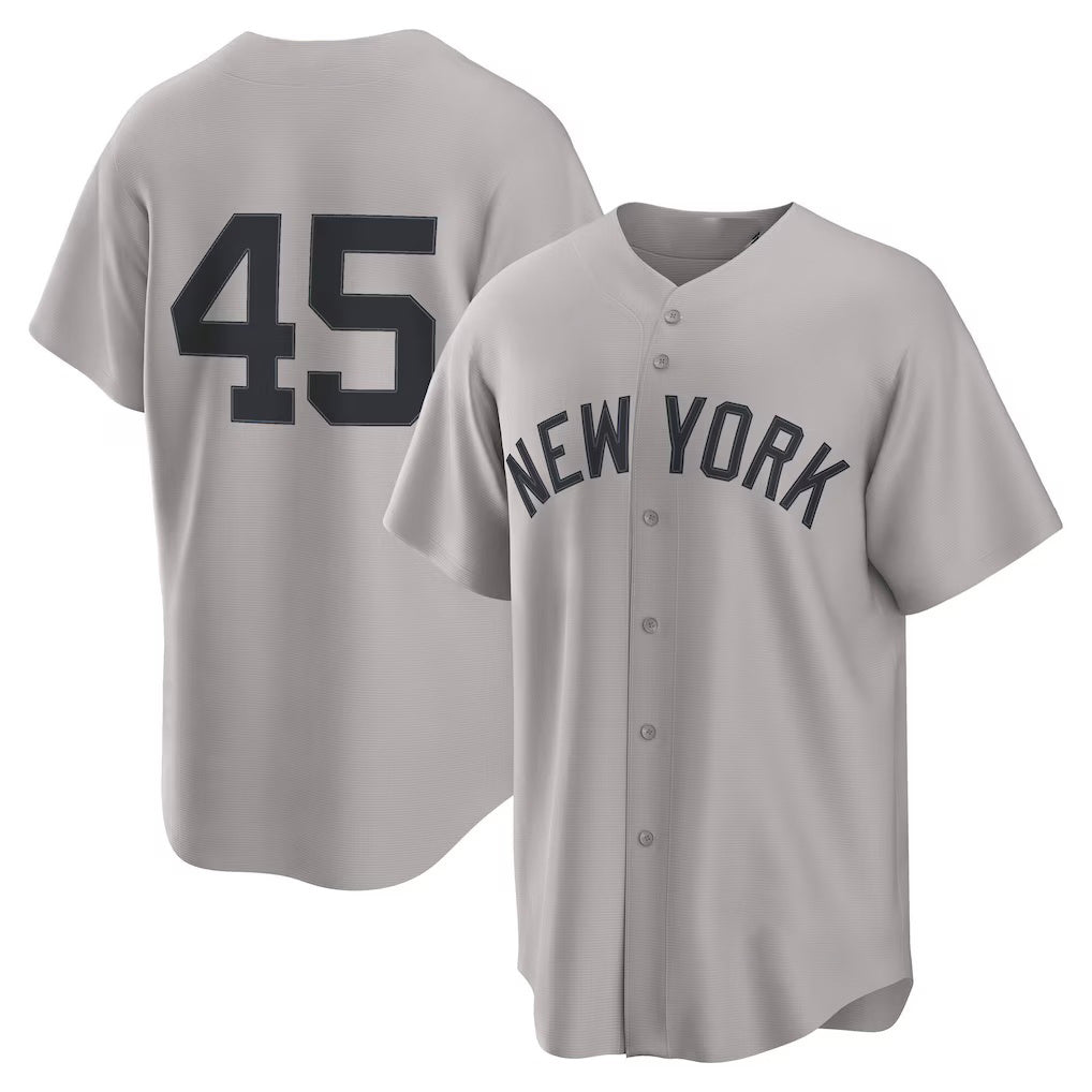 New York Yankees #45 Gerrit Cole Gray Fotopoulosg Road Replica Jersey