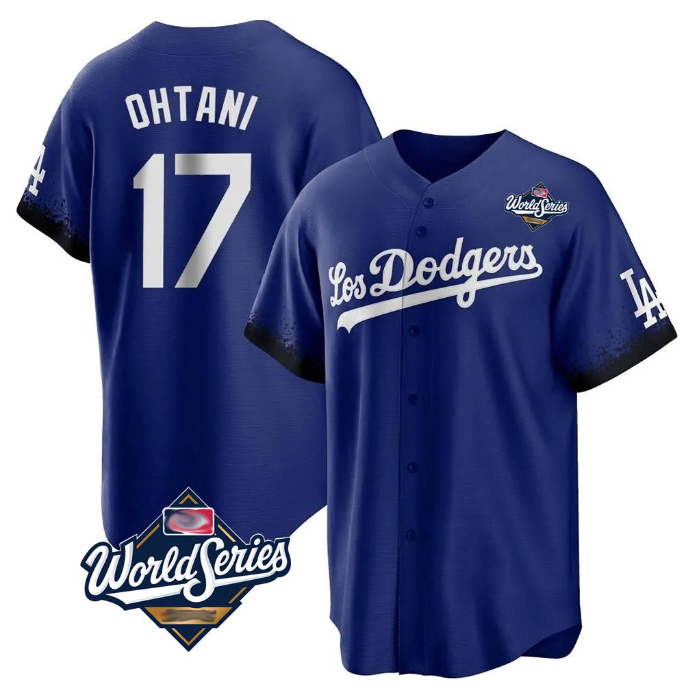 Los Angeles Dodgers #17 Shohei Ohtani Player Royal Fotopoulosg World Series City Connect Home Game Stitched Jerseys