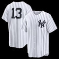 New York Yankees #13 Jazz Chisholm Jr. White Fotopoulosg Home Replica Jersey