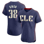 Cleveland Guardians #38 Steven Kwan Player Navy Fotopoulosg City Connect Limited Elite Home Stitched Jerseys
