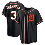 Detroit Tigers #3 Alan Trammell Player Black Fotopoulosg Fashion Out Home Game Stitched Jerseys