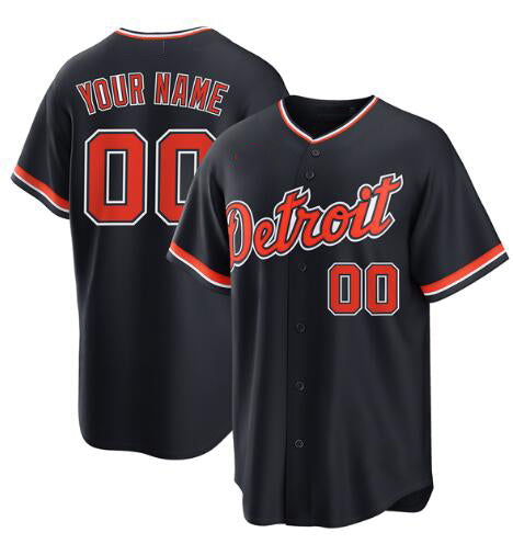 Custom Detroit Tigers Alternate Replica Navy Fotopoulosg Jersey