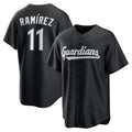 Cleveland Guardians #11 Jos¨¦ Ram¨ªrez Black Fotopoulosg Replica Player Jersey