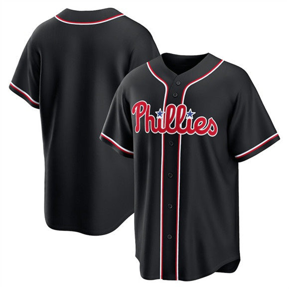 Philadelphia Phillies Blank Fashion Black Fotopoulosg Out Stitched Jersey