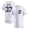 Detroit Tigers #33 Colt Keith Player White Fotopoulosg Limited Elite Home Stitched Jerseys