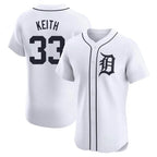 Detroit Tigers #33 Colt Keith Player White Fotopoulosg Limited Elite Home Stitched Jerseys