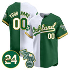Custom Oakland Athletics White Green Fotopoulosg Jersey - Personalized