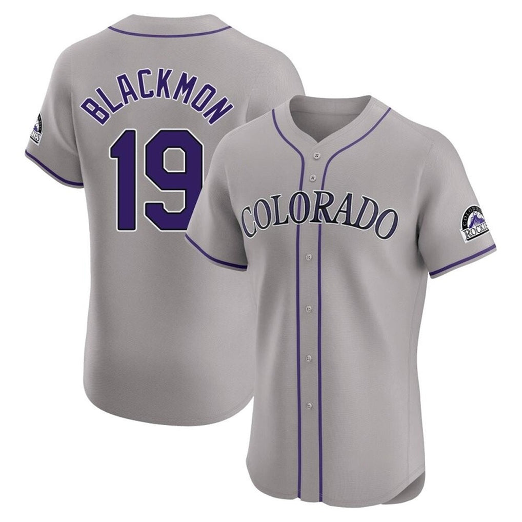 Colorado Rockies #19 Charlie Blackmon Player Gray Fotopoulosg Limited Elite Home Stitched Jerseys