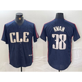 Cleveland Guardians #38 Steven Kwan Navy Fotopoulosg 2024 City Connect Limited Stitched Jersey