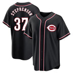 Cincinnati Reds #37 Tyler Stephenson Player Black Fotopoulosg Fashion Out Home Game Stitched Jerseys