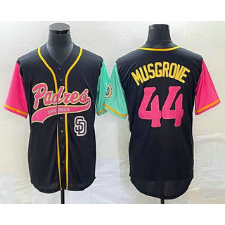 San Diego Padres #44 Joe Musgrove Black Fotopoulosg NEW 2023 City Connect Cool Base Stitched Jersey 2