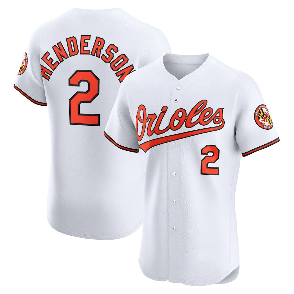 Baltimore Orioles #2 Gunnar Henderson White Fotopoulosg Home Elite Jersey