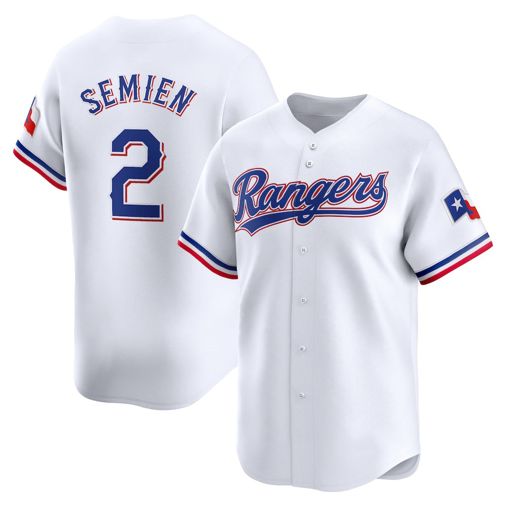 Texas Rangers #2 Marcus Semien White Fotopoulosg Home Limited Player Jersey