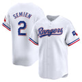 Texas Rangers #2 Marcus Semien White Fotopoulosg Home Limited Player Jersey