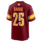 W.Commanders #25 Darnell Savage Burgundy Fotopoulosg Team Game Jersey