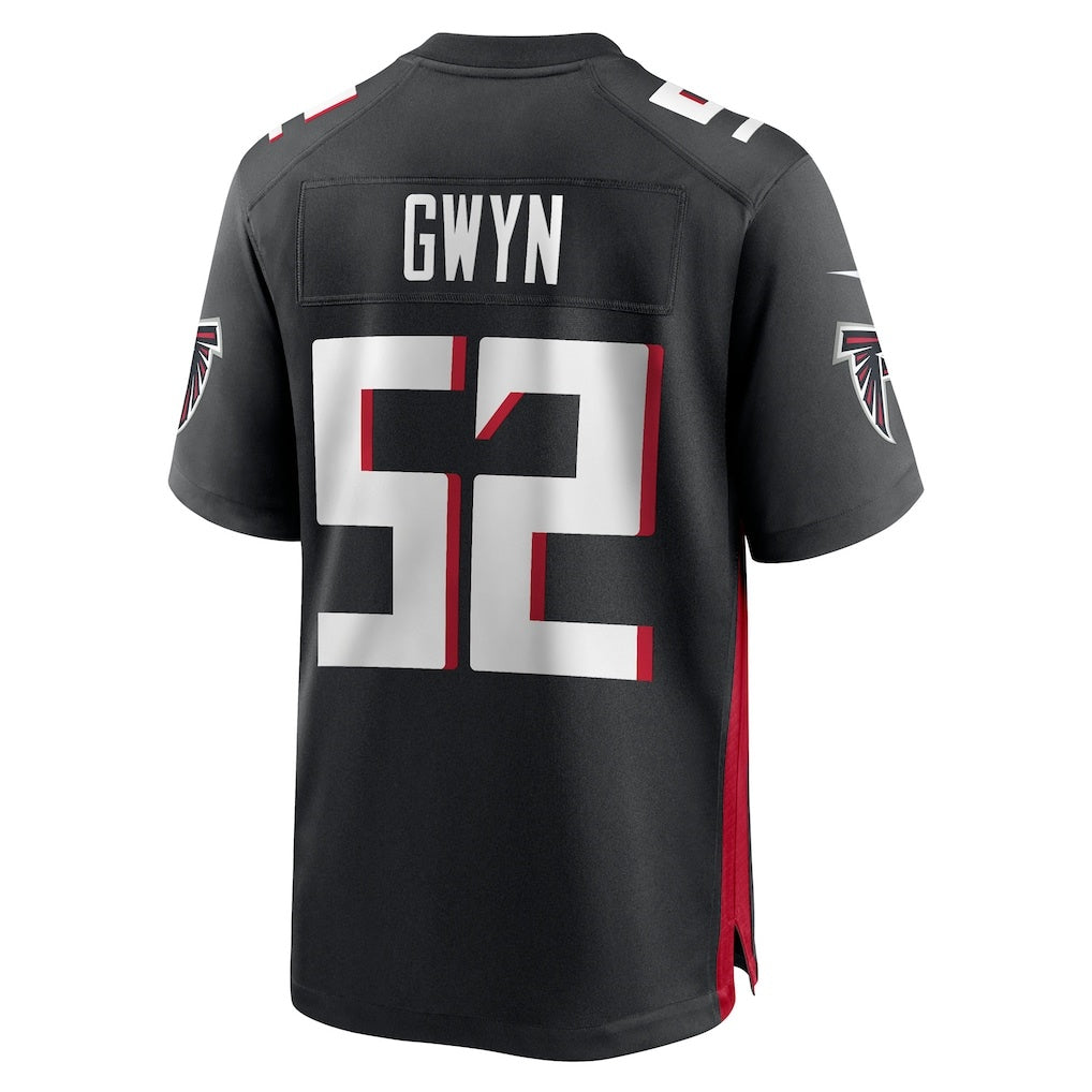 A.Falcons #52 Jovaughn Gwyn Black Fotopoulosg Team Game Jersey