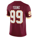 W.Football Team #99 Chase Young Burgundy Fotopoulosg Vapor Limited Jersey