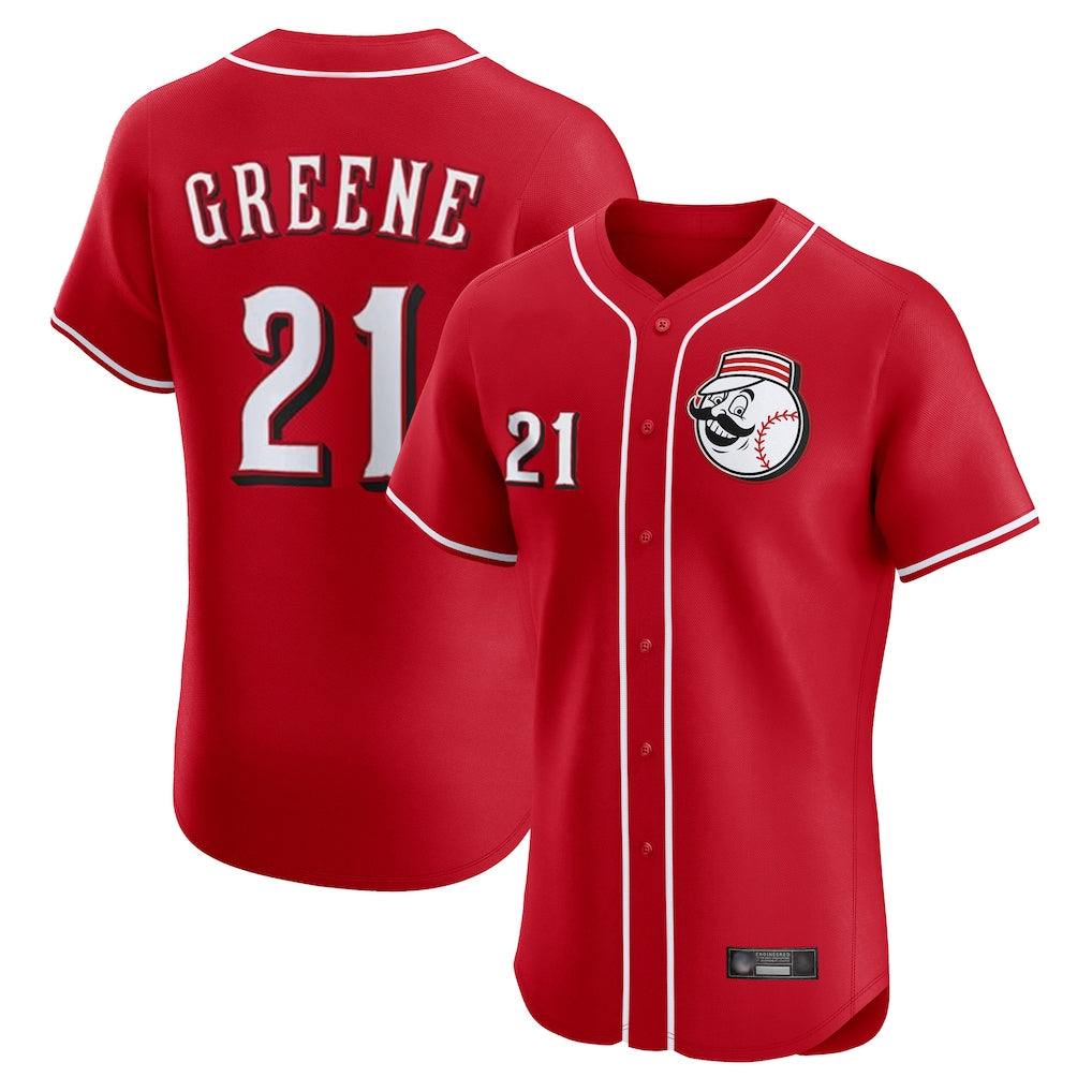 Cincinnati Reds #21 Hunter Greene Player Red Fotopoulosg Limited Elite Home Game Stitched Jerseys