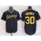 Pittsburgh Pirates #30 Paul Skenes Black Fotopoulosg Stitched Jersey