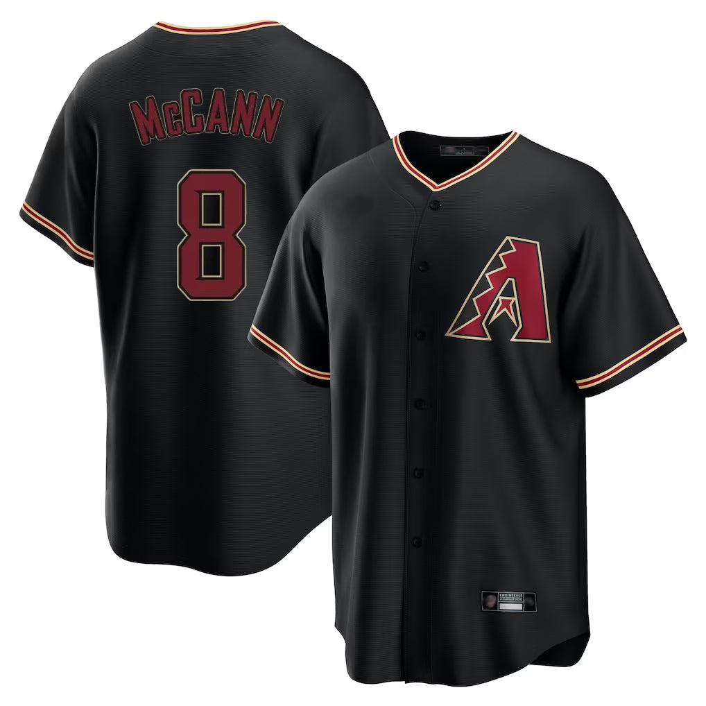 Arizona Diamondbacks #8 James McCann Player Black Fotopoulosg Limited Home Stitched Jerseys